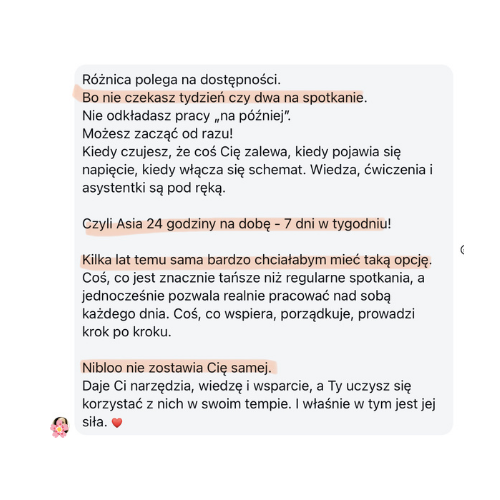 Wiadomość od klientki